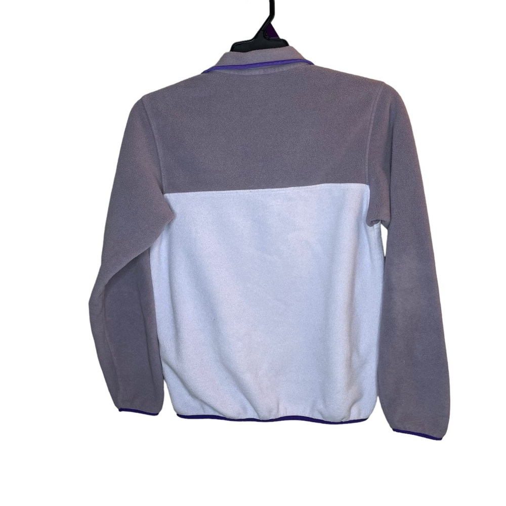 Patagonia  Jacket Women’s Medium Purple Synchilla Fleece Pullover Snap Buttons - Picture 2 of 5
